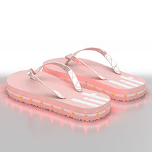 Load image into Gallery viewer, Litflip Light-Up Flip Flop Sandals for Women &amp; Kids, Water-Resistant &amp; Sandproof, Pink, Glowing LED Lights, Double USB Recharging Cable