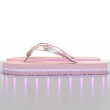 Load image into Gallery viewer, Litflip Light-Up Flip Flop Sandals for Women &amp; Kids, Water-Resistant &amp; Sandproof, Pink, Glowing LED Lights, Double USB Recharging Cable